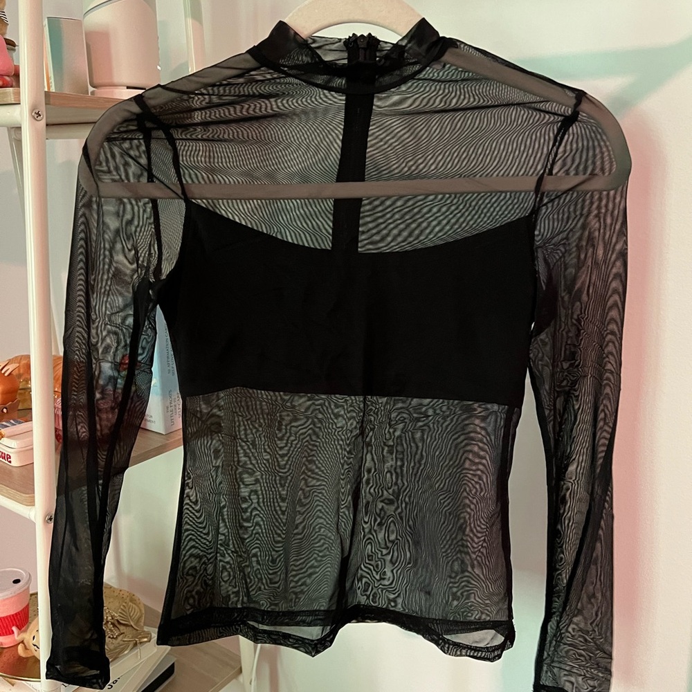 Elegant Black Sheer Top